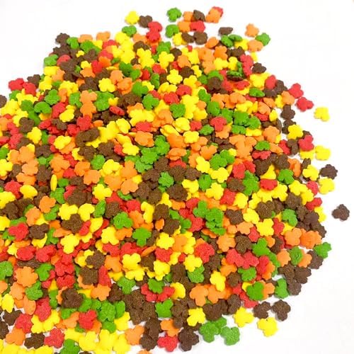 PhilaeEC Fall Maple Leaf Sprinkle for Cake Decoration Edible Autumn Cake Baking Cookie Cupcake Toppers Decoration Thankgiving Halloween Christmas Supplies