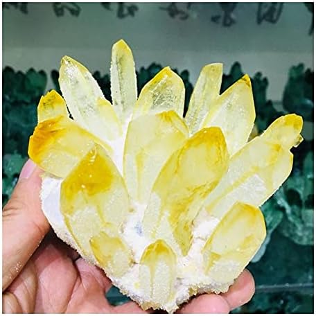 Health & Household Natural Beatiful Yellow Tibetan Quartz Crystal Cluster Specimen
