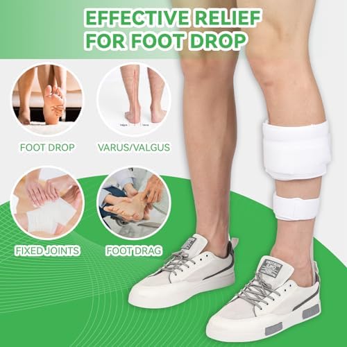 Orthomen AFO Drop Foot Brace, Half-Sole Foot Drop Brace with Stroke, MS, Hemiplegia, Drop Foot Support Shoes for Men and Women,XL-Right