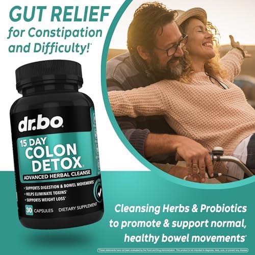 Colon Cleanser Detox for Weight Flush - 15 Day Intestinal Cleanse Pills & Probiotic - Fast Natural Laxative for Constipation Relief - Bowel Movement Supplements for Stomach Bloating, Gut Loss Support