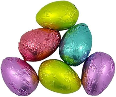 Needzo Belgian Milk Chocolate Peekaboo Chicks Foil Wrapped Easter Eggs with Marshmallow Center Basket Stuffers, 6 Eggs Total