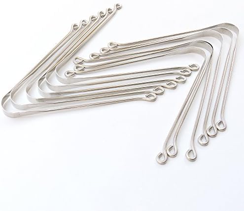 Stainless Steel Tongue Cleaner Set of 12 - Ayurvedic Oral Care Scraper for Bad Breath & Fresh Mouth, Reusable Metal Tongue Cleaners