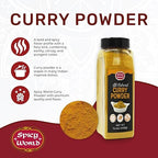 Spicy World Curry Powder 14.4 oz Jar - Authentic Blend of 9-Indian Spices, Premium Quality Blend for Curries, Vegetables, And More - All-Natural Ingredients