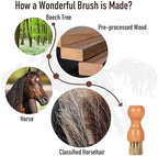 Horsehair Shoe Shine Applicator Brush Set - 4 Pack Wooden Handle Brushes for Leather Care, Boots, and Accessories - Light & Dark Wood Handles (Gourd Brush 4pcs)