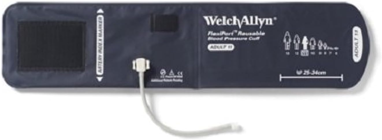 Welch Allyn REUSE-11-1SC FlexiPort Reusable One-Tube Cuffs, Adult