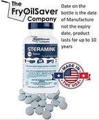 1 Bottle Steramine Sanitizer Tablets w/15x QT-10 Test Strips - Multi Purpose Steramine Sanitizing Tablets for Food Contact Surface, Kitchen, Restaurant, Food Service by FryOilSaver (150 Count)