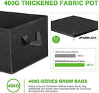 ANGELIOX 1 Pack 38 Gallon Grow Bags, 400g Thickened Nonwoven Fabric Raised Garden Bed Square Flower Planter Containers for Carrot Onion,Flowers,Fruit/Growing Pots with Handles(120x60x20cm)