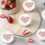 40Pcs Edible Valentines Day Cupcake Toppers Sweet Love Be Mine Valentines Cupcake Valentine Cake Topper for Wedding Valentine's Theme Party Cake Decoration Supplies