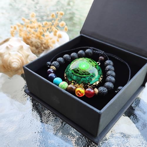 Orgonite Chakra Pendant Malachite Green Crystal Quartz Orgone Pendant Necklace Reiki Spiritual Healing Energy Generator Bracelet