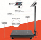 Houseables Industrial Scale, Platform Scale, 600 LB, Large, Weight Machine for Luggage, Shipping, Packages, Floor, Commercial, Heavy Duty, Box, Postal, Laundry, Warehouse, Luggage Weighing, Digital