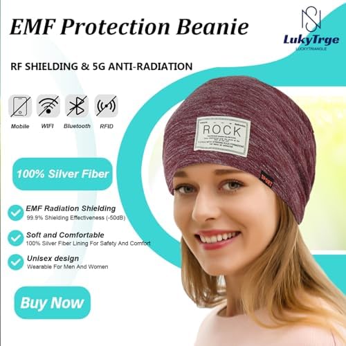 EMF Protection Beanies Cap,Unisex Faraday Hat,Microwave Radiation Blocking Stretch Cap