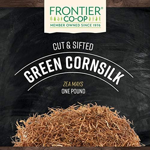 Frontier Co-op Cornsilk, 1lb Bulk Bag | Cut and Sifted Dried Corn Silk Husk Herb | Pure and Natural | Ideal for Cornsilk Tea, Soups, and Herbal Uses, Kosher