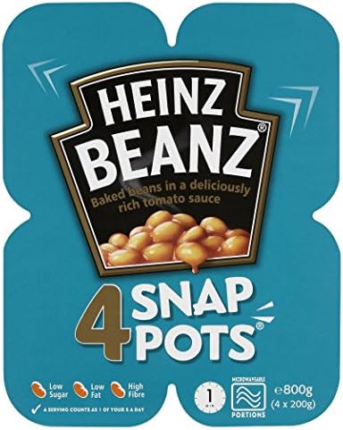 Heinz Baked Beanz Snap Pot (4x200g) Pack of 6 (Perfect for the British Expat)