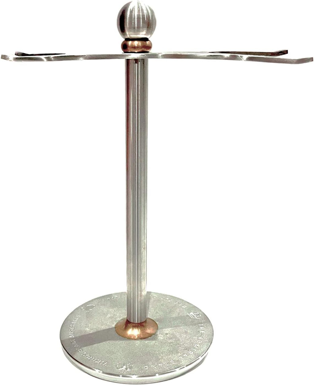 Luxury Razor and Brush Stand, The Admiral by VIKINGS BLADE, Ancient Viking Look with Heavy Distressed Stainless Steel & Brass, Extra Wide Openings, Fits Most Razors and Brushes