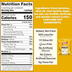 Baked Lay’s Potato Chips, Original, 1.125 oz Bags, (64 Pack), 50% Less Fat, Gluten Free, No Artificial Flavors, No Colors from Artificial Sources