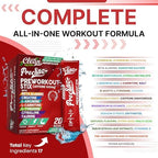 Clean Nutraceuticals Pre Workout Powder Energy Sticks - Caffeine 100mg, Energy Drink Mix, Creatine Monohydrate, Beta Alanine, L-Citrulline, L-Tyrosine, L-Carnitine, Electrolyte Hydration Packets 20 Ct