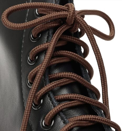 Olukssck 2 Pair Round Boot Laces [2 Pair], Heavy Duty and Durable Shoe Laces for Hiking Work Boots
