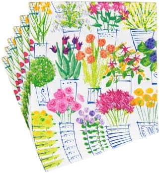 Caspari Flower Market Luncheon Napkins - 20 Per Package