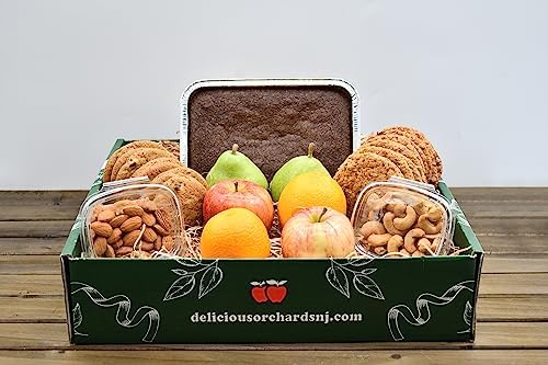 "Sweet Treats & Fruit Gift Box" Fruit, Bakery, & Nuts Gift Box for any Occasion - Thank You, Get Well, Birthday, Anniversary, Sympathy, Graduation, Holiday