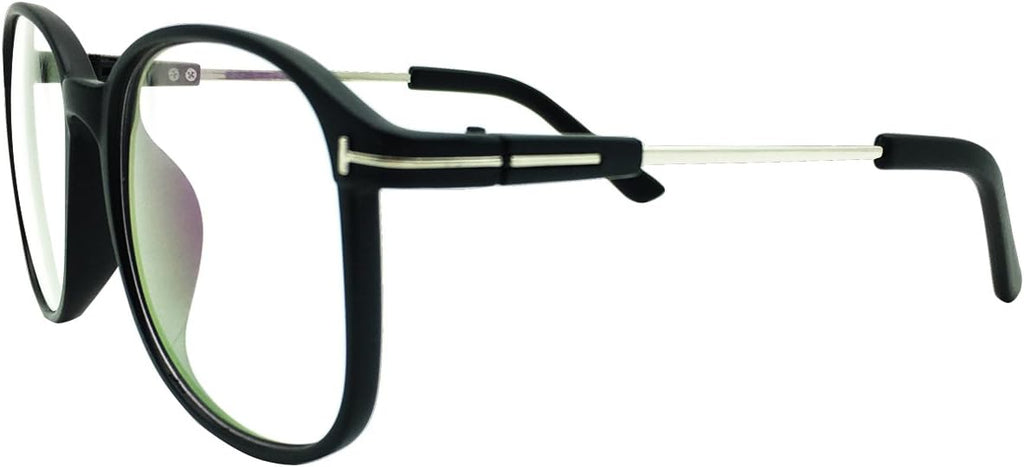 Computer Reading Glasses +2.75 Matt Black Oversize Readers Anti Blue Ray Mens Womens Eyewear