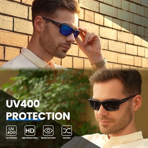 Bifocal Sunglasses for Men - Reading Sunglasses with Built-in Readers, Wrap Around Style, 2.0