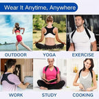Adjustable Posture Corrector Back Brace for Women & Men - Grade Spinal with Upper/Lower Body Alignment, Posture Improvement, Daily & Gym Use, Comfort Fit (Hand Wash Only)