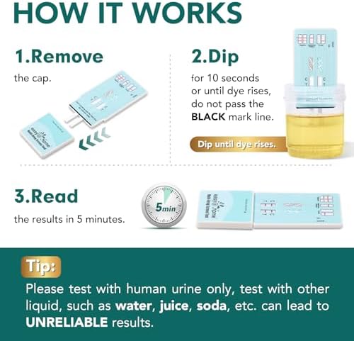 Easy@Home Multi-Drug Screen Test, 15 Pack Marijuana Nicotine Urine Drug Test Kits, Testing for THC and Nicotine Metabolites Cotinine(COT) in Urine, Accurate Home Drug Testing Kits, EDOAP-124