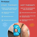 Brookstone Knee Ice Pack Wrap With Silica Beads - Hot and Cold Therapy for Pain Relief - Reusable for Swelling, Injuries, and Post-Surgery Recovery - Azure Blue