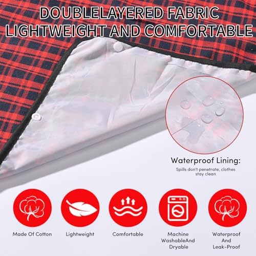 3 Pcs Adult Bibs For Men Women Washable, Reusable Waterproof Large Bibs For Adult, Clothing Protector With Crumb Catcher For Eating, Feeding Bib For Men Women Elderly Senior