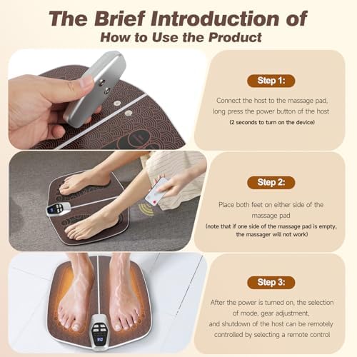 Transcutaneous Electrical Nerve Stimulator for Pain Relief, EMS Foot Stimulator for Increase Blood Flow Circulation,Temporarily Reduce Lower Extremity Pain.Gifts for Friends and Parents.