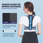 Fit Geno Posture Corrector for Petite Women and Men: Adjustable Upper Back Brace - Improve Posture Correct Hunchback Slouching Invisible Under Clothes (X-Small/Small)