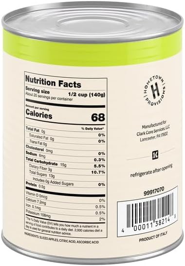 Solid Pack Sliced Apples #10 Can - 6/Case