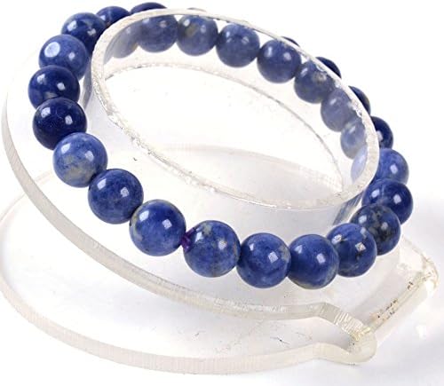 Justinstones 8mm Round Beads Stretch Bracelet 7 Inch Unisex