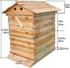 Golden Palace Bee Hive, Beehive with 7pcs Auto Super Frames, Bee House with 1pcs Super Boxes, 1pcs Brood Boxes(No Brood Frames), Bee Hives Starter Beekeeping Kits