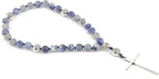 KIKILA Handmade 8mm Anglican Prayer Beads Rosary Natural Stone Beads with Cross Custom Rosary