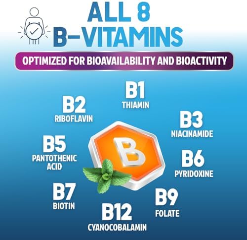 B Complex Vitamins Capsules - Super Complete B-Complex with Vitamin B12 B6 B100 C Biotin Folate & Folic Acid for Immune & Energy Support - Supplement for Heart, Brain, & Nerve Support - 120 Capsules