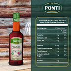 Ponti 100% Italian Red Wine Vinegar for Cooking - Organic Red Wine Vinegar with Balanced Acidity & Harmonious Bouquets – Ideal for Salads, Seafood and Dark Meats – USDA Certified, 16.9 fl oz