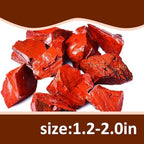 Raw Crystals, Large 1.2-2.0" Healing Crystal Natural Rough Stones for Intuition,Chakra,Meditation,Decoration,Polishing,Energy Work (Red Jasper, 3.5oz-1.2-2.0"raw Crystals)