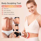 Lymphatic Massager for Lymphatic Drainage Massage & Anti Cellulite Massage, Lymphatic Drainage Massager Tool 40 Intensity Heated-EMS-Vibration with Red Light Therapy