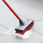 Libman Commercial 547 Floor Scrub, Steel Handle, 10.5" Wide, Red and Black (Pack of 6)