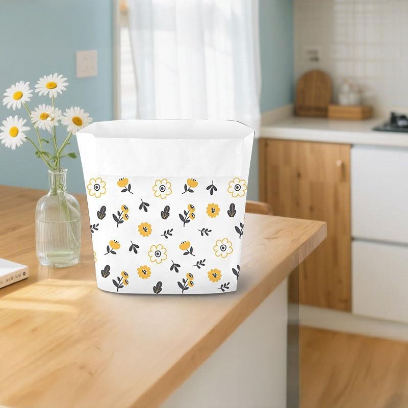15Pcs/Pack Car Disposable Garbage Bag Self-adhesive Portable Auto Household Kitchen Offices Desktop Trash Bag,20 * 25cm (Flower shaped)