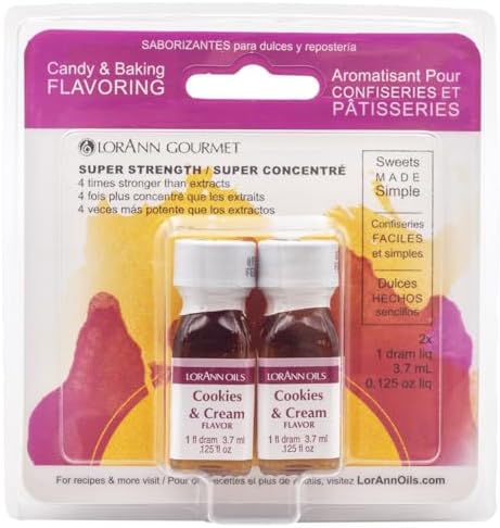 LorAnn Oils Candy & Baking Flavoring .125Oz 2/Pkg-Cookies & Cream