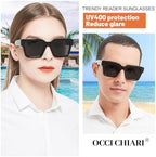 OCCI CHIARI Reading Sunglasses Women Men Oversized Full Lens Sunglass Readers 1.0 1.25 1.5 1.75 2.0 2.25 2.5 2.75 3.0 3.5 4.0