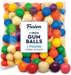 Gumballs 1 Inch - 1 Pound Bag - Gum Balls For Gumball Machine - Gumballs Bulk - Gum Ball Machine Refill - Assorted Fruit Flavor - Bubble Gum
