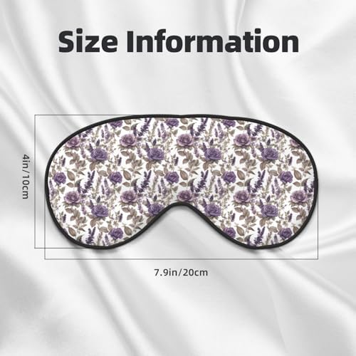Purple Flowers and Lavender Print Sleep Masks for Women Men, Double-Sided Eye Masks for Sleep, Blackout Eye Covers for Travel Sleeping