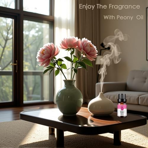 2-Pack Peony Essential Oil 100% Pure Oganic Plant Natrual Flower Essential Oil for Diffuser Message Skin Care - 10ML