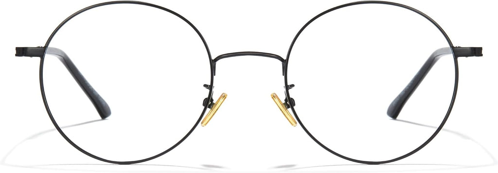 Cyxus Blue Light Glasses for Men and Women, Round Metal Frame Computer Eyeglasses for Office, Gaming, Reading 8090
