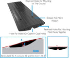 Pyle Car Driveway Adjustable Curb Ramps - 3 Pack Heavy Duty Rubber Threshold Ramp Kit Set -For Loading Dock, Garage, Sidewalk, Truck, Scooter, Bike, Motorcycle & Wheelchair Mobility- PCRBDR23