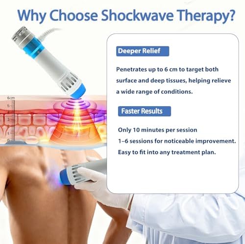 Shockwave Therapy Machine for Muscle Relief – Non-Invasive Massager for Back, Waist, Legs & Joint Discomfort – Deep Tissue Relaxation with 7 Heads & Smart Touchscreen
