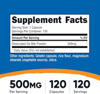 Nutricost Ox Bile Capsules 500mg Per Serving (120 Capsules) - Gluten Free & Non-GMO